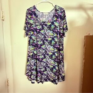 LARA Multicolor Paisley Tunic Top